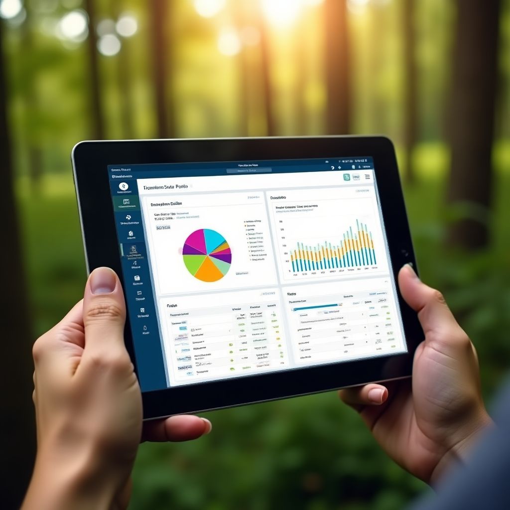 Análisis de portafolio de inversiones en una pantalla digital.